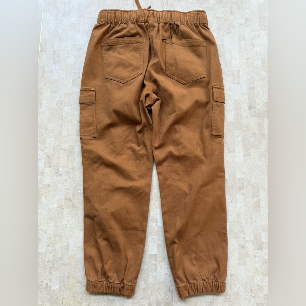 Cabi Jargon Jogger Size M 6695 Nutmeg Cargo Pants Pockets Spring 2025 Canvas - Picture 6 of 7